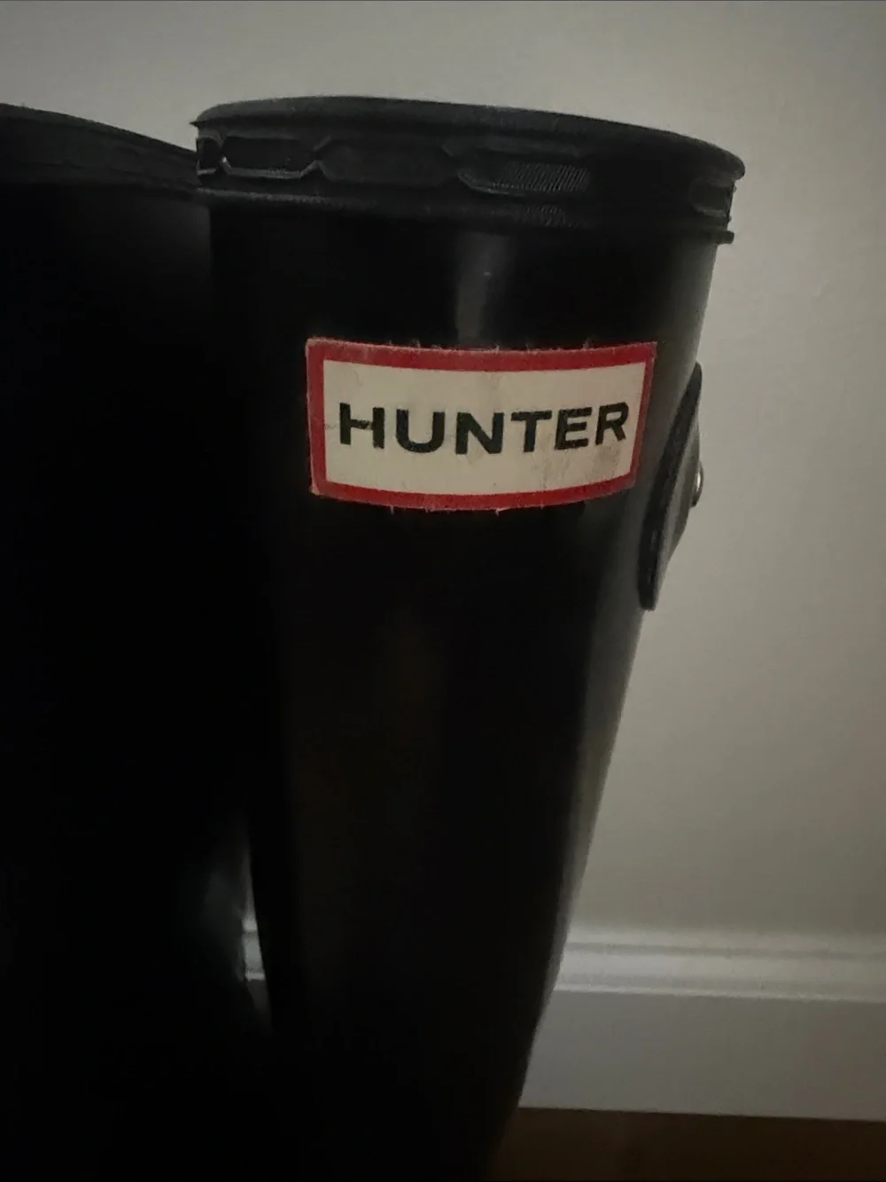 Hunter Kids Gloss Black Tall Rain Boots